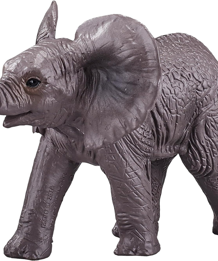 Mojo African Elephant Baby Medium Animal Figure Toy, Realistic Safari Collectible for Kids