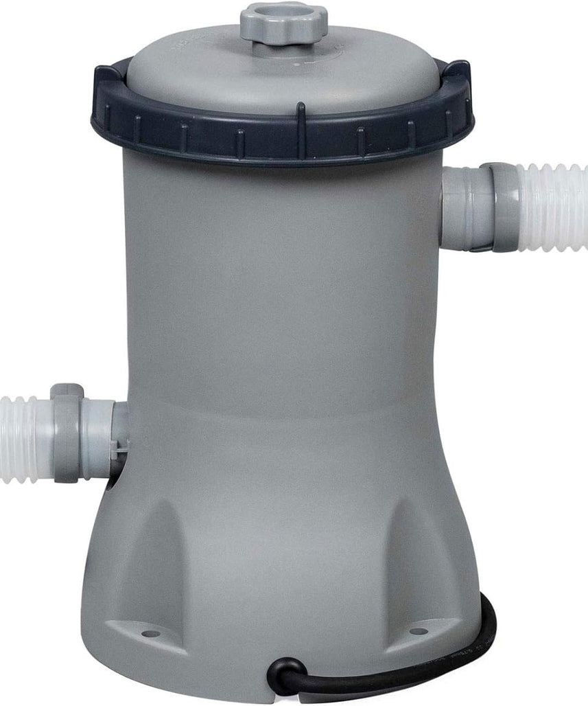 Bestway Steel Pro MAX Above Ground Pool Set with Filter Pump Diameter 366 x 100 cm Grey Round
