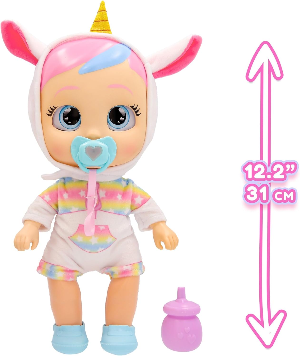 Cry Babies My First Steps - Dreamy, Doll with 10 Sounds & Reactions, With Light up Tears, Comes with Accessories, 1 Years+