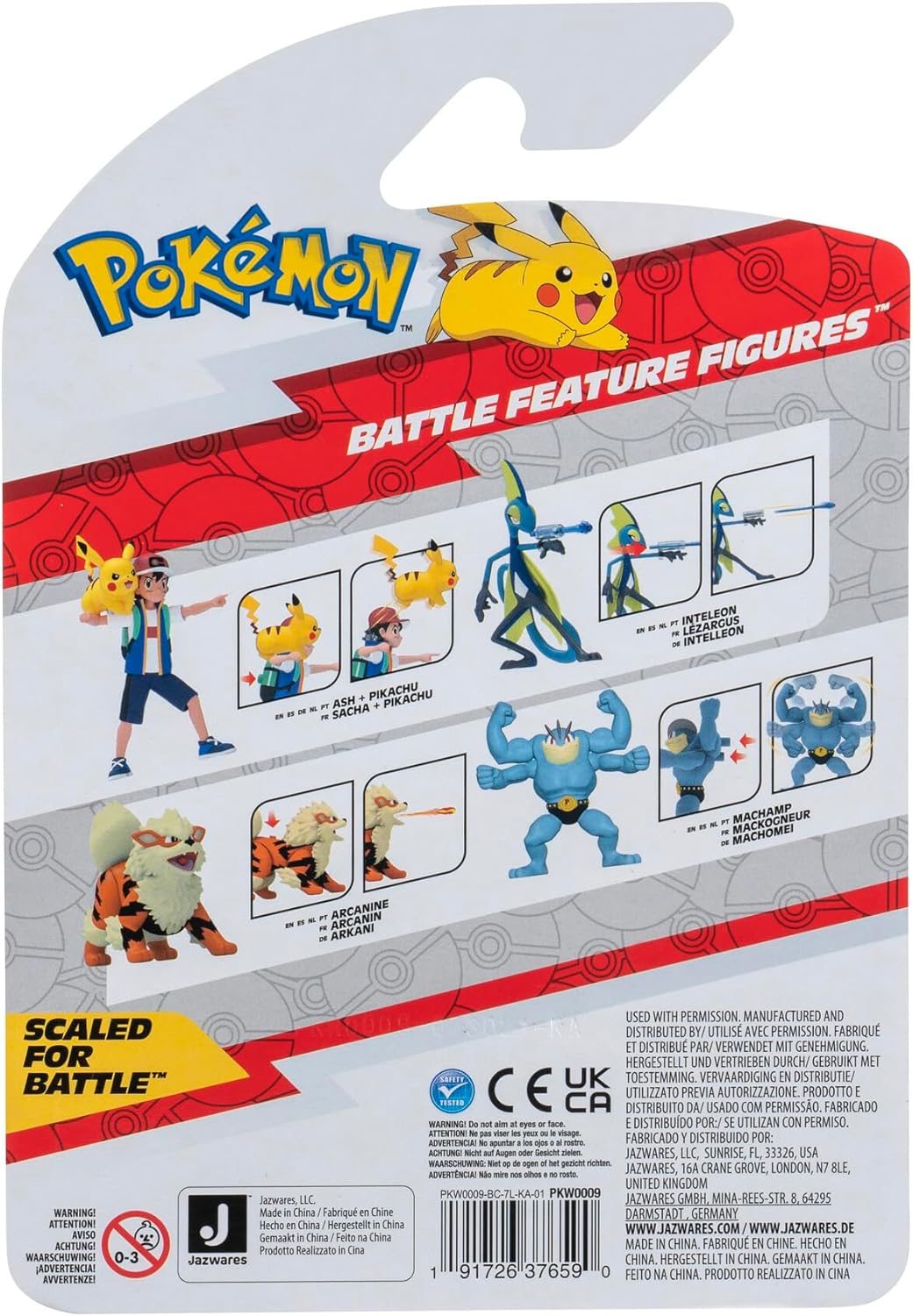 Pokémon Battle Figure Arcanine 4.5-Inch Action Figure by Jazwares, Articulated Anime Collectible Toy, Authentic Pokémon Design, Kids Ages 4+