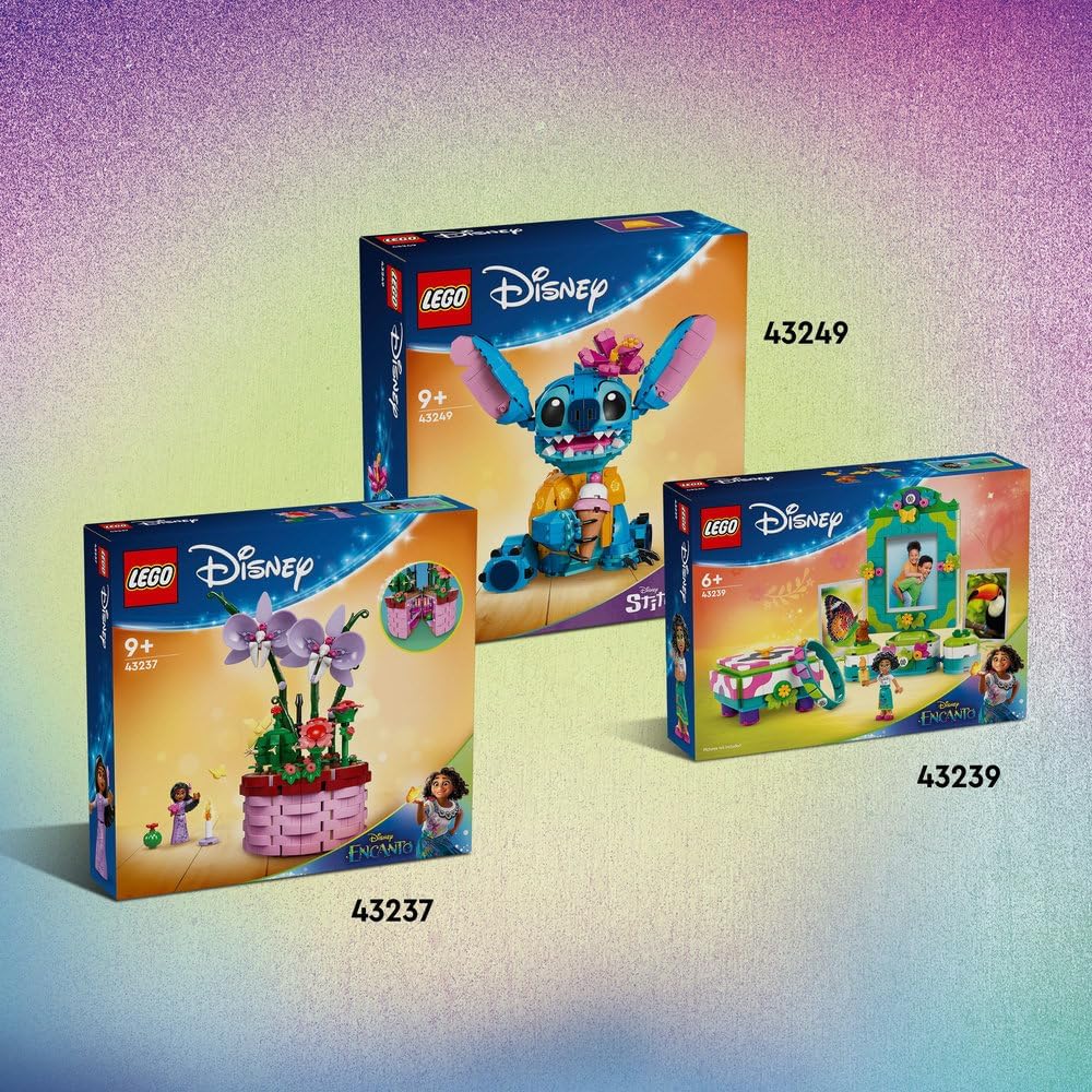 LEGO | Disney Encanto Isabela’s Flowerpot, Buildable Orchid Flower Toy for 9 Plus Year Old Kids, Girls & Boys, with Film Character Minidoll Figure, and Cactus, Fun Birthday Gift 43237