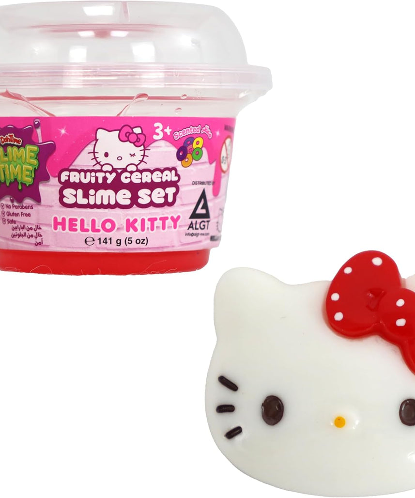 SlimeTime Hello Kitty Single Can - Fruity Cereal Slime for Girls and Boys With Various Slime Add-ins,Stress Relief Toy for Kids, Education,School,Party Favor,Gift for Birthday & Christmas