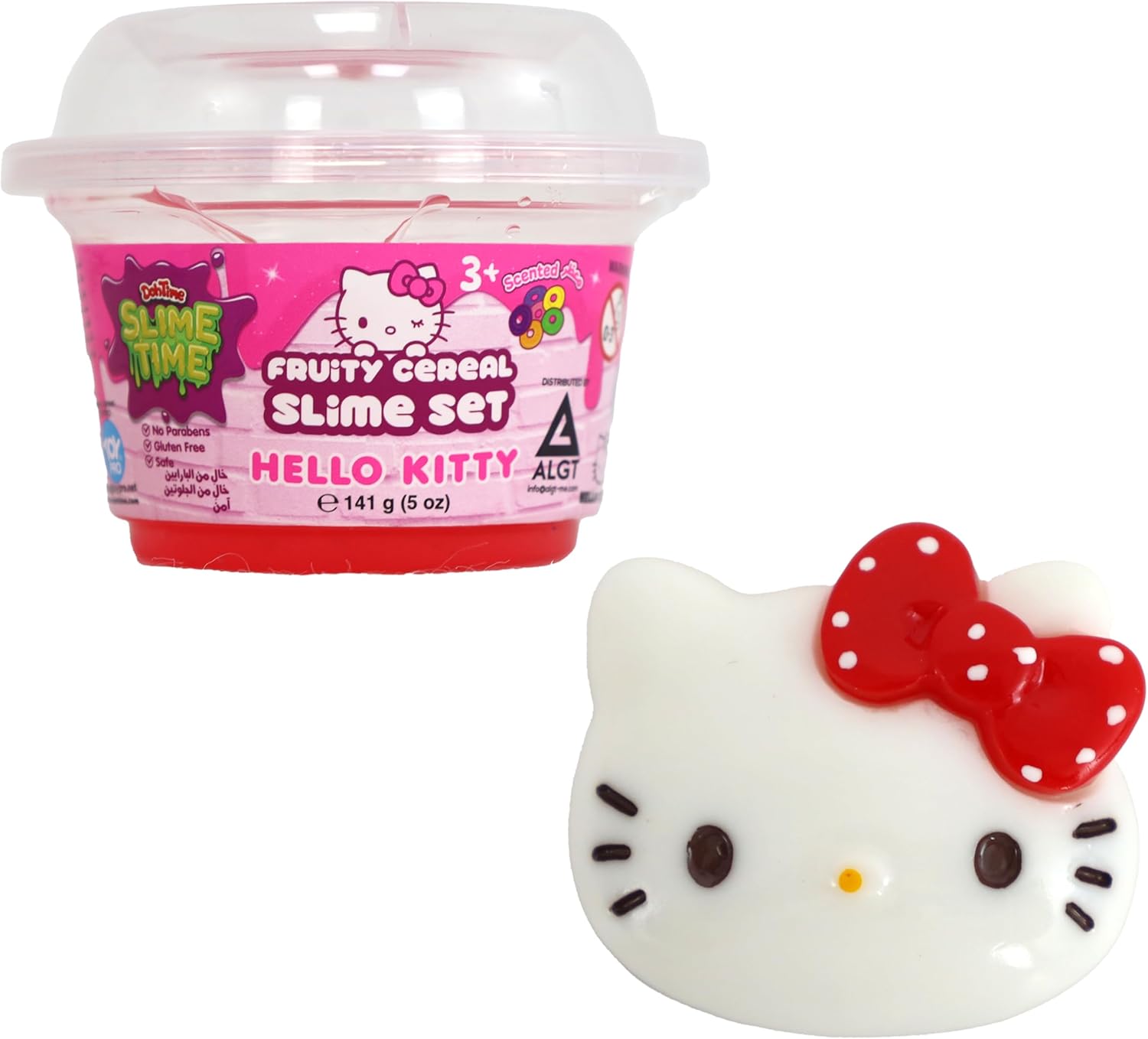 SlimeTime Hello Kitty Single Can - Fruity Cereal Slime for Girls and Boys With Various Slime Add-ins,Stress Relief Toy for Kids, Education,School,Party Favor,Gift for Birthday & Christmas