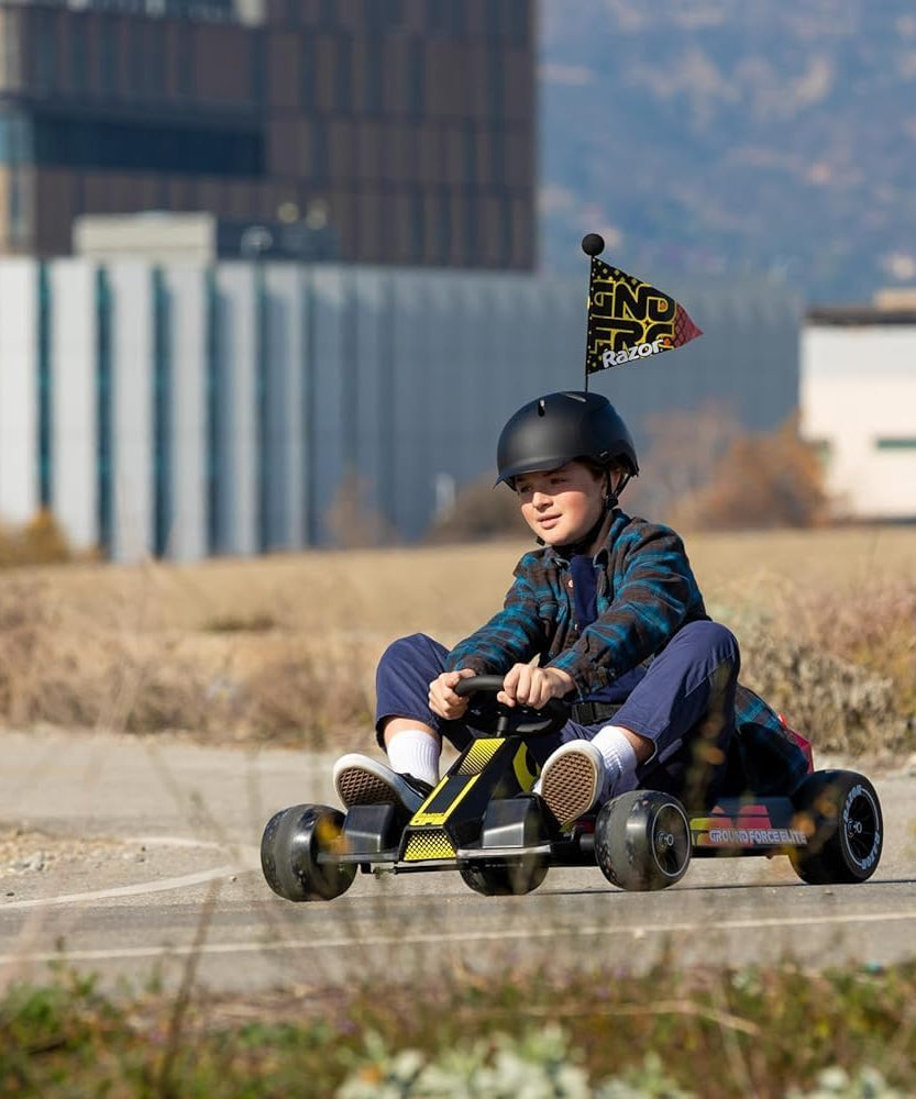 Razor Ground Force Elite Electric Go Kart, 36V Battery Powered Ride On, 350W Motor, Up to 14 MPH Speed, 40 Min Runtime, Forward and Reverse Drive, Racing Style Kart for Teens 13+