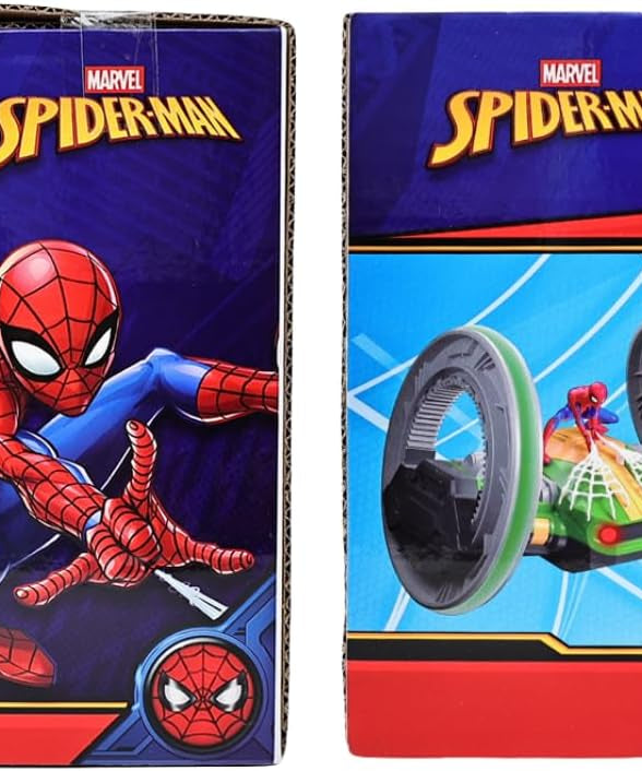 Marvel Spider-Man RC Stunt Car - Rock N' Roll Gravity Stormer - 360° Rotating Body & Wheels - 2.4 GHz High Speed Remote Control Toy for Kids & Toddlers - Ages 3+