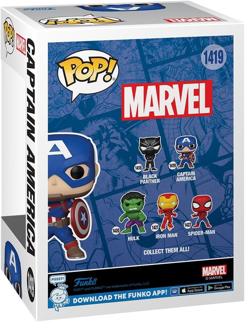 Funko Pop! Marvel: Marvel NC - Captain America - Marvel Comics - Collectable Vinyl Figure - Gift Idea - Official Merchandise - Toys for Kids & Adults - Comic Books Fans - Model Figure for Collectors