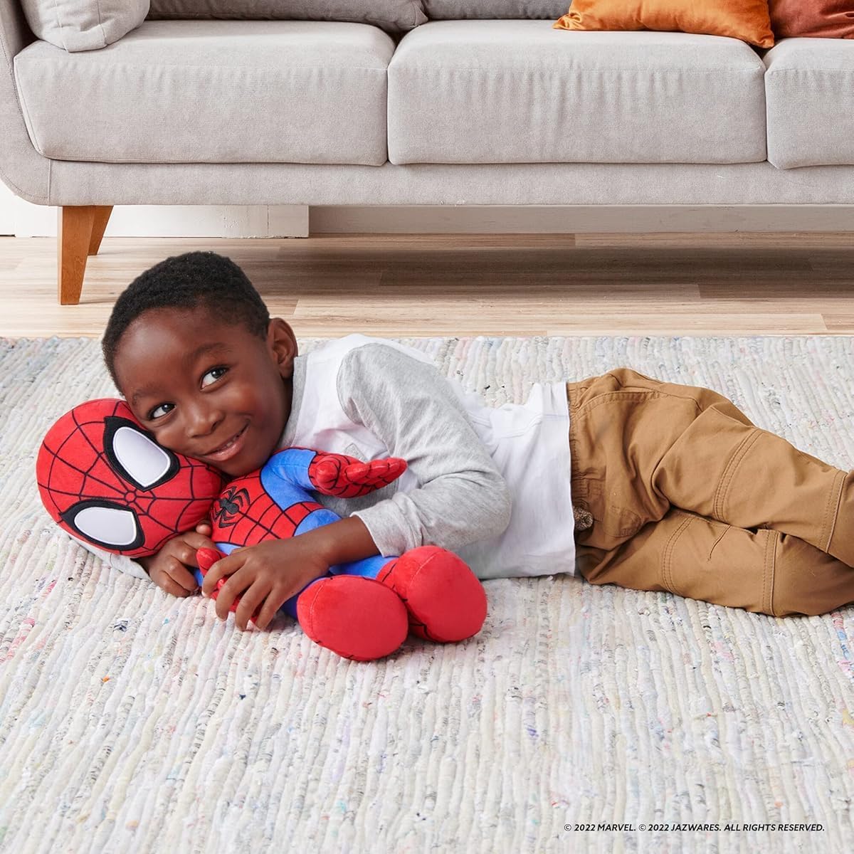 Spidey and His Amazing Friends: Plush Spidey 19-Inch, Cuddle Toy, Marvel Spidey Soft Toy, Huggable, Spiderman Plushies, 2 Years+