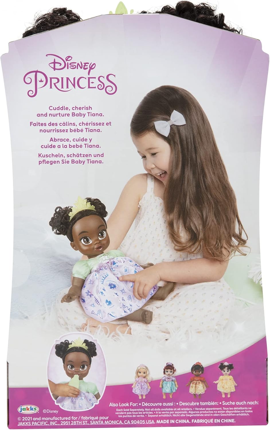 Disney Princess Tiana Baby Doll with Baby Bottle & Tiara