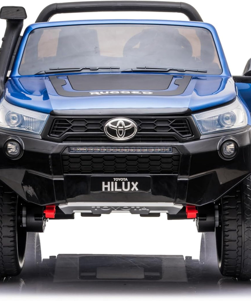 Lovely Baby LB 850DX Toyota Hilux Ride-On Car for Kids, 1-7 Years, Electric 4x4 Off-Road Vehicle, Remote Control, LED Lights, MP4 Music, Openable Doors – Red or Blue