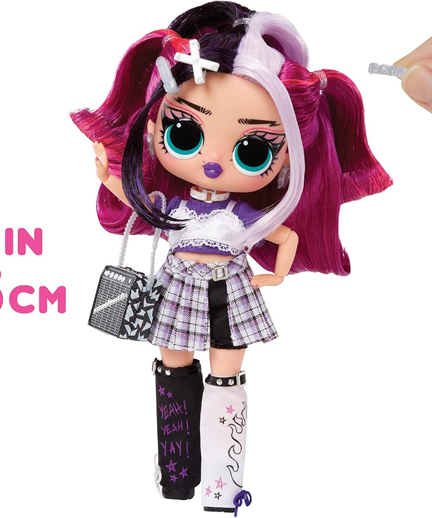 L.O.L. Surprise Tweens Series 4 Fashion Doll Jenny Rox with 15 Surprises, Collectible Articulated Doll with Accessories, Hairbrush, Microphone, Purse, and Doll Stand, Ages 3+