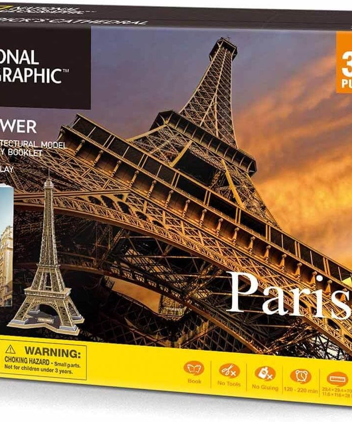 CubicFun National Geo 3D Puzzle Eiffel Towers 80-Piece