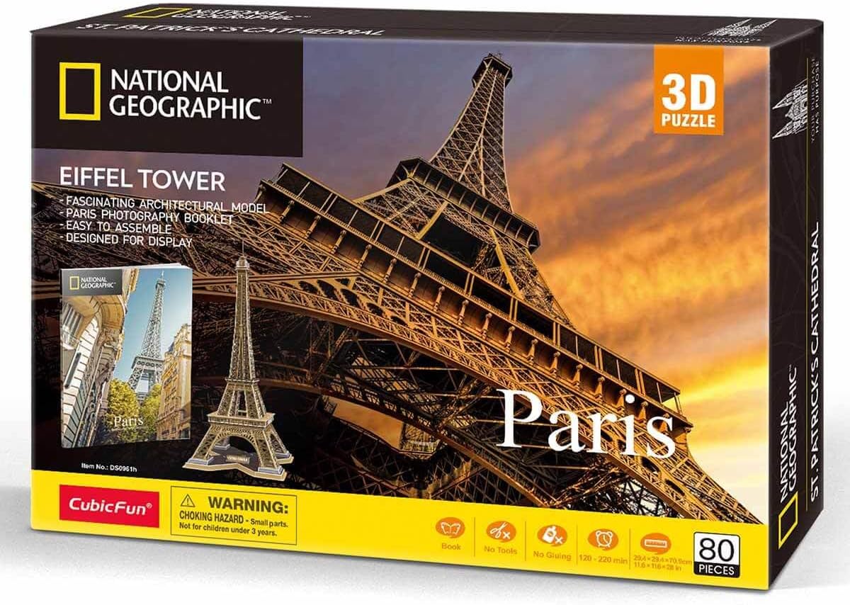 CubicFun National Geo 3D Puzzle Eiffel Towers 80-Piece