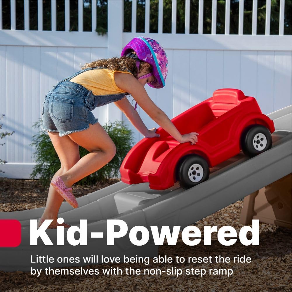 Step2 Extreme Thrill Coaster Dashing Red, Kids Roller Coaster Ride On for Toddlers + Kids 3Y+ Outdoor Amusement Toy