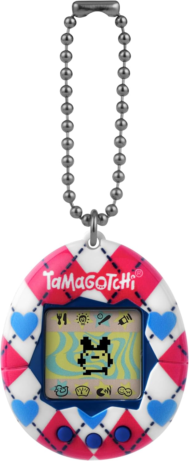 BANDAI Tamagotchi Argyle Heart Virtual Pet 42981 Electronic Toy Ideal for Ages 6+ Zoom into Paradise to Surround Your Electronic Pet