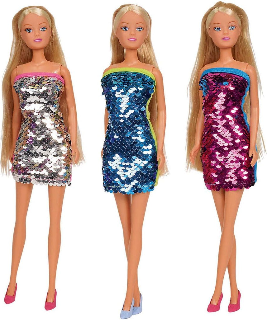 Simba Steffi Love Swap Fashion Doll, 29cm, Sequin Dress with Swap Effect, Assorted Designs, Ages 3+