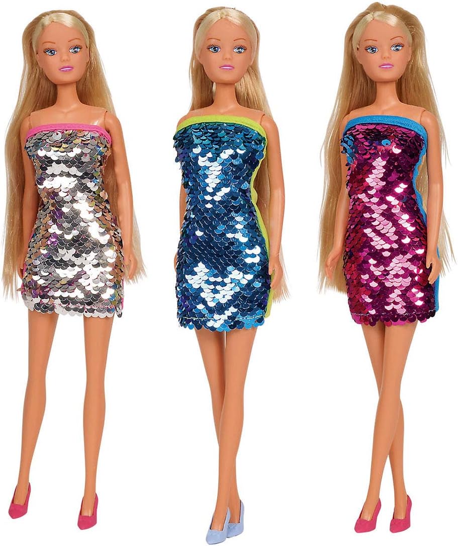 Simba Steffi Love Swap Fashion Doll, 29cm, Sequin Dress with Swap Effect, Assorted Designs, Ages 3+