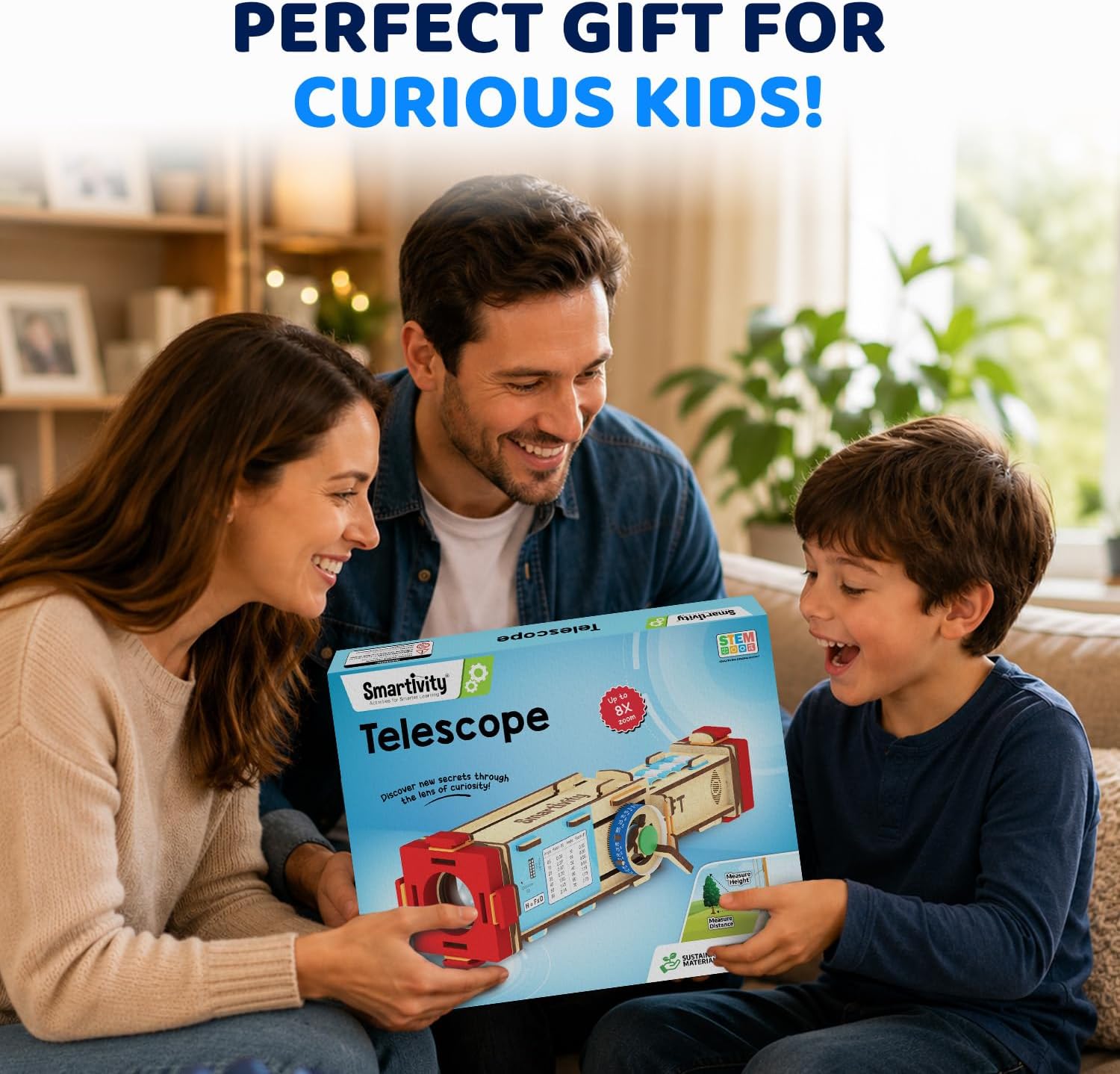 Smartivity Telescope Toy for Kids Age 8, 9, 10, 11, 12, 13, 14 Years Old | Measure Height & Distance | Birthday Gift for Boys & Girls | DIY Science Toys for Kids 8-14 Years