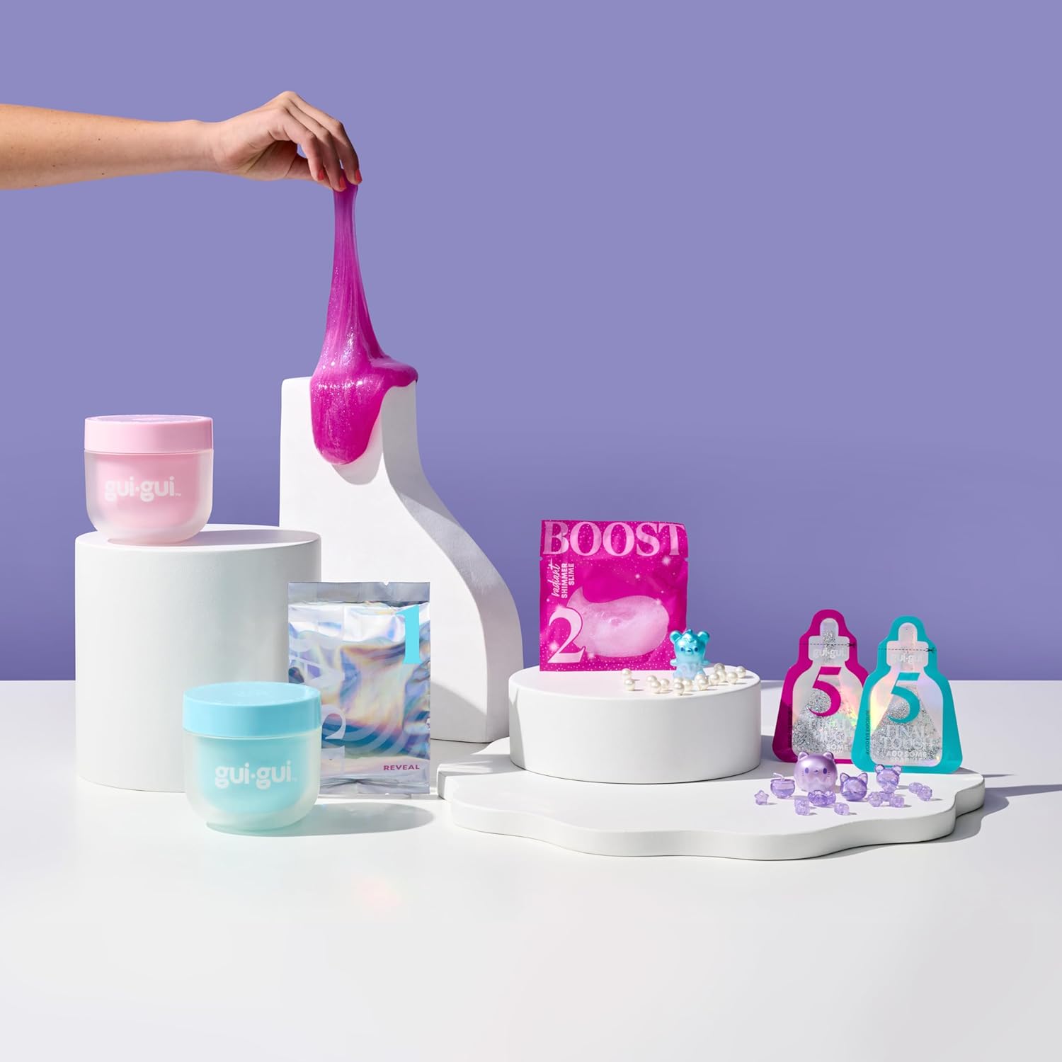 Gui Gui Deluxe Twin Pack DIY Slime Kit with Decorative Charms and Accessories, Sensory Creative Play Toy for Kids Ages 6+