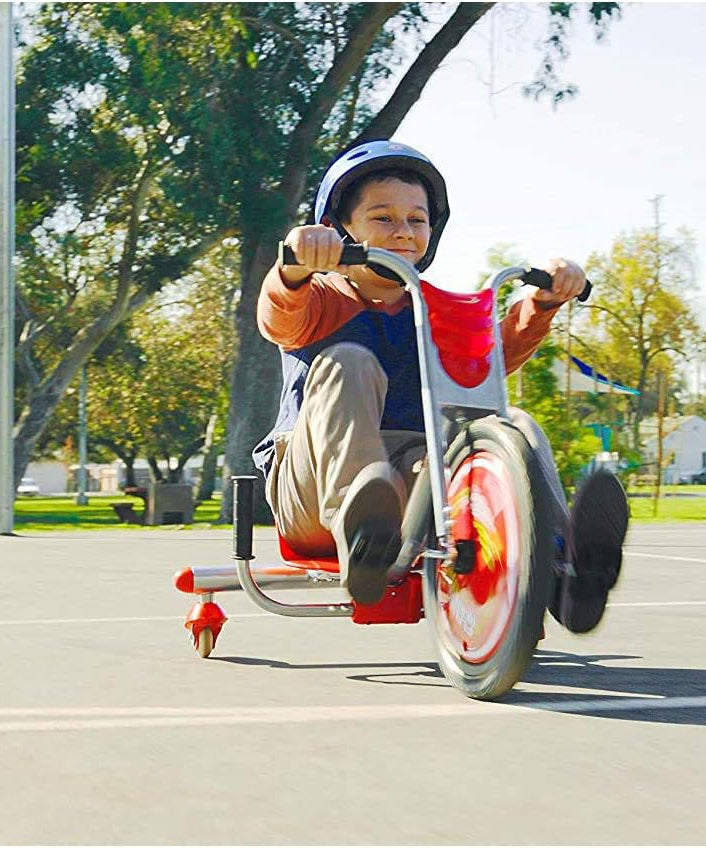 Razor FlashRider 360 Caster Trike for Kids, Spark Bar, Dual Inclined Wheels, MX-Style Handlebars, Steel Frame, Drifting and Spinning Ride-On Toy for 6+ Kids