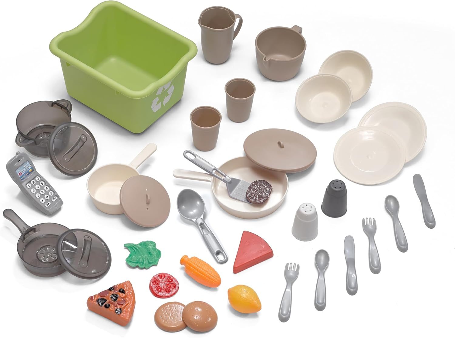 Step2 Dream Kitchen Refresh 852100, Modern Kids Play Kitchen Set with Lights, Sounds & 37 Accessories, Ages 2–5+ Years