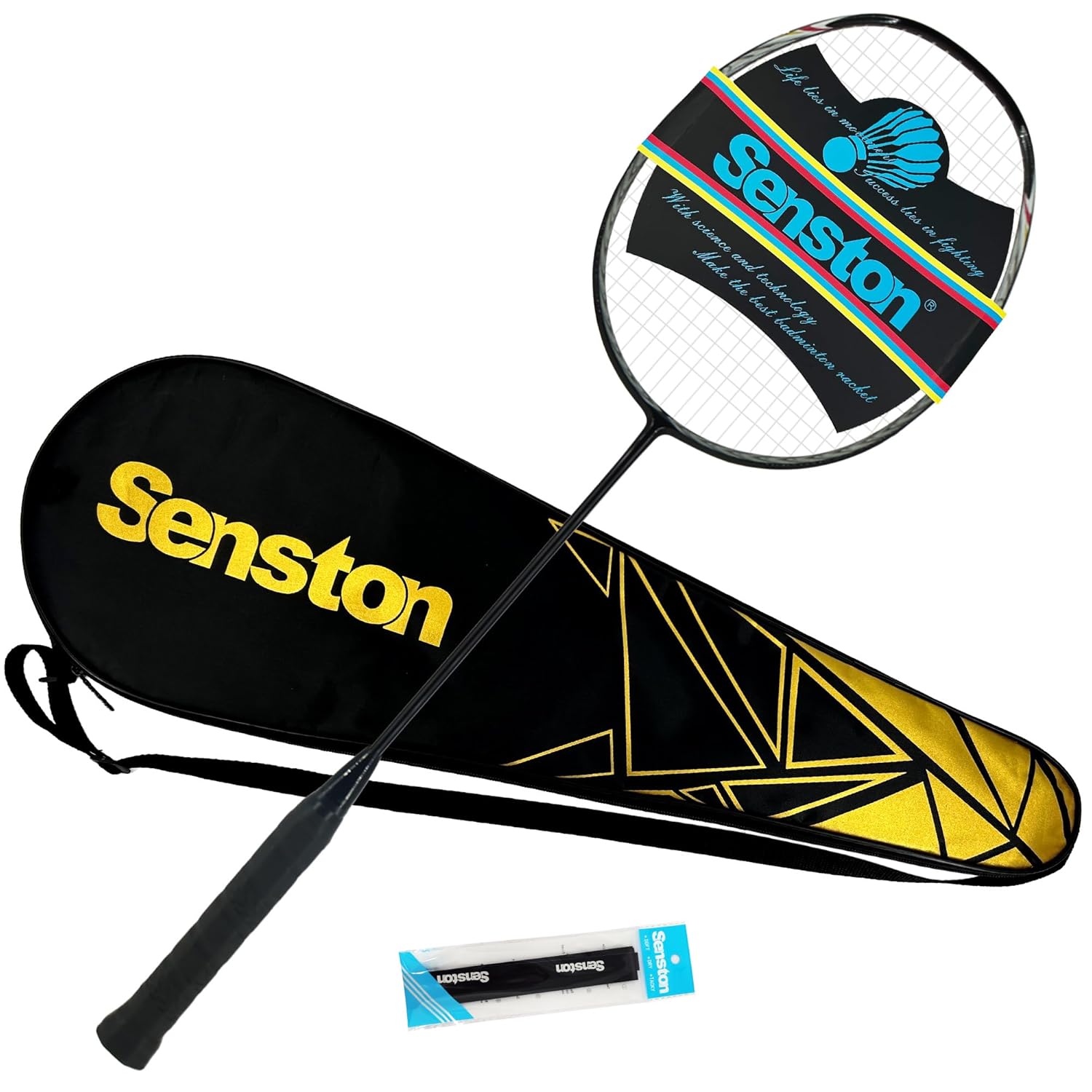 Supreme Iron Alloy Badminton Racket Combo Set 2 Pcs Rackets With 3 Pcs Shuttlecock