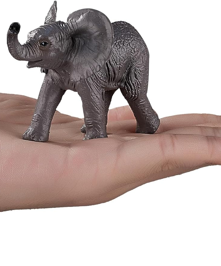 Mojo African Elephant Baby Medium Animal Figure Toy, Realistic Safari Collectible for Kids