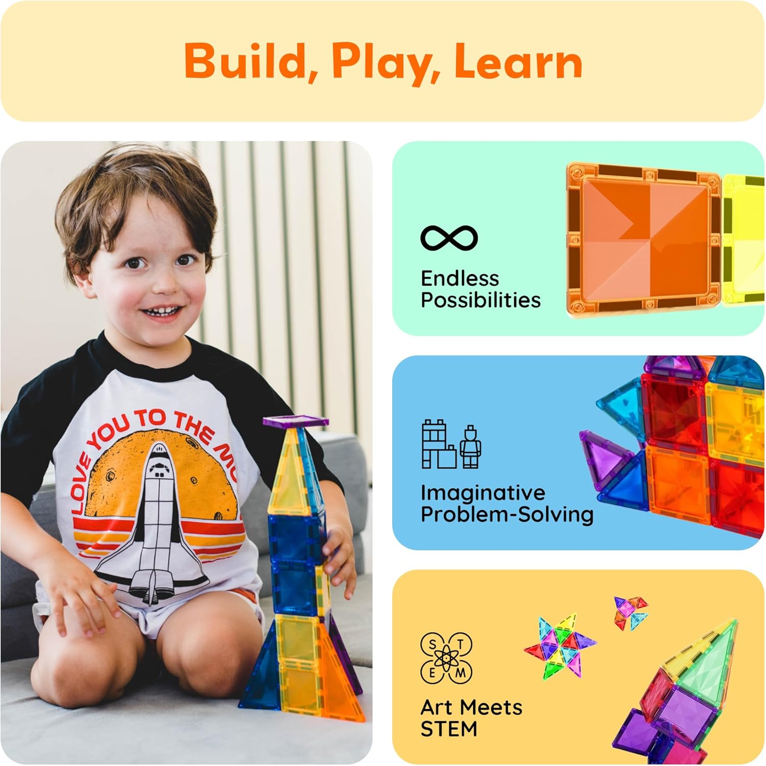PicassoTiles 30 Piece Magnetic Building Blocks Mini Diamond Series Travel Size On-the-Go Magnet Construction Toy Set STEM Learning Kit Education Playset Child Brain Development Magnets Stacking Blocks