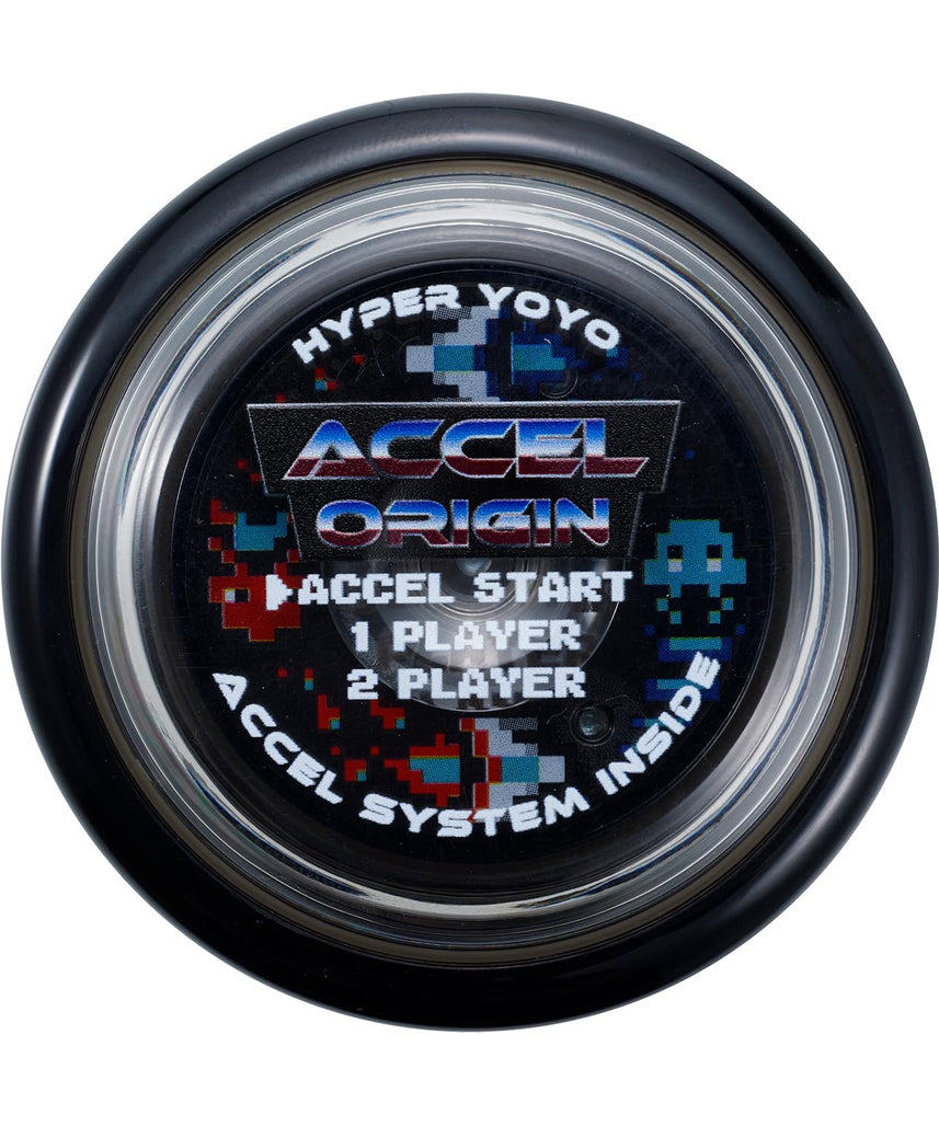 Bandai 60002 Accel Hyper Yo Black, Skill Game, Optimised JoJo for Children from 8 Years, with its Accel System, Test All Tricks Quickly and Easily