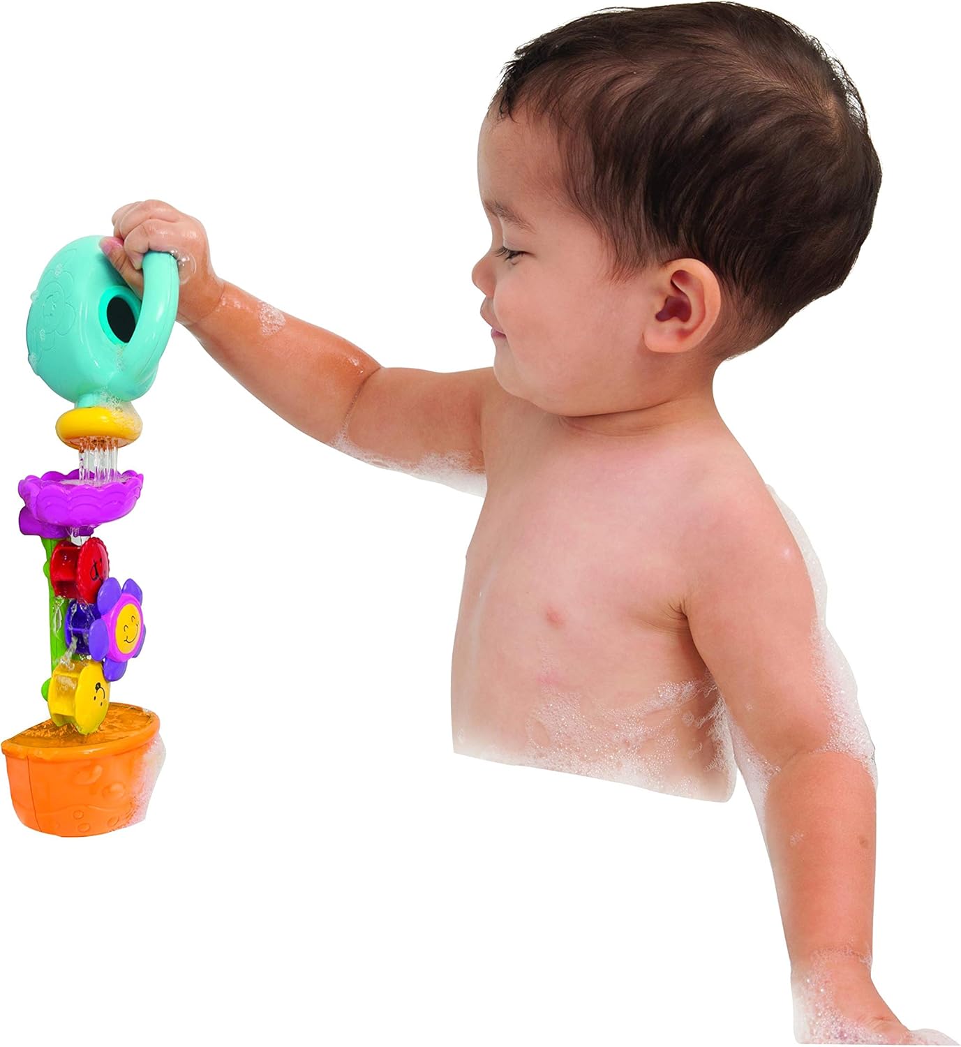 Winfun Water Blossom Bath Toy with Spinning Flowers and Watering Can Suction Cup Bath Time Playset for Toddlers and Kids Ages 12 Months to 6 Years