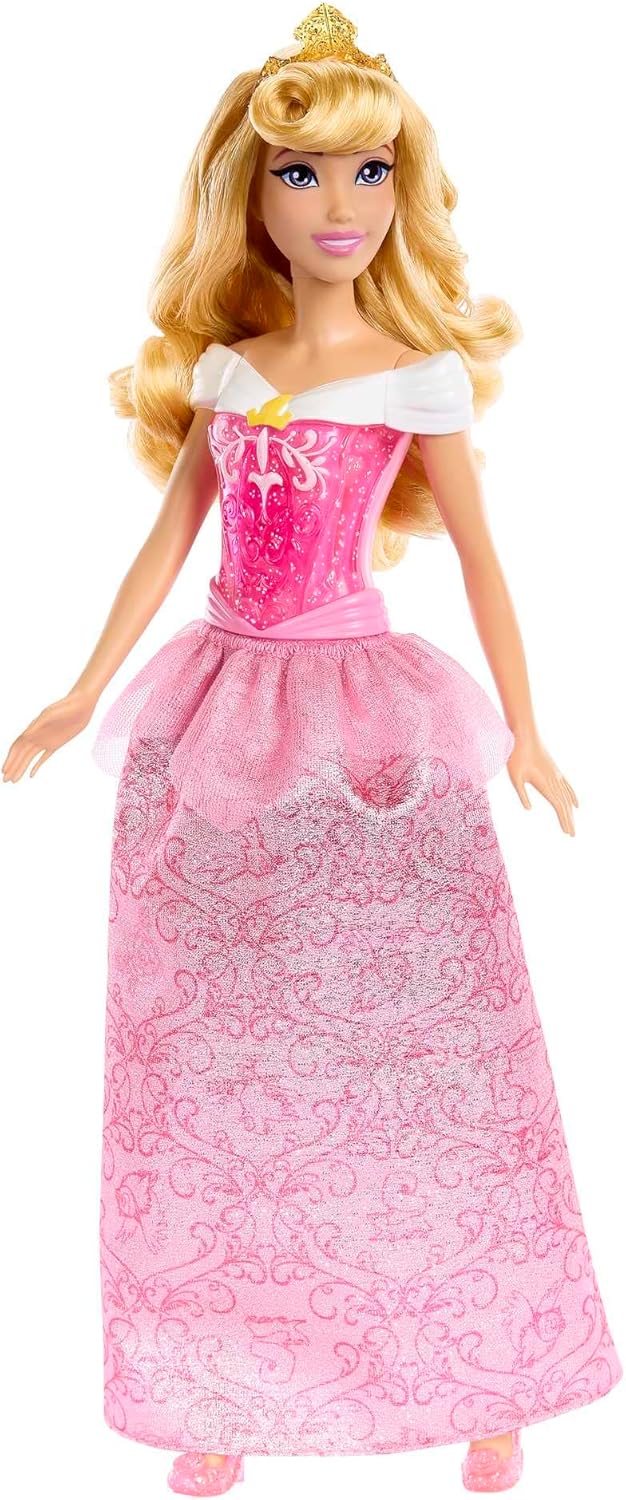 Disney Princess Aurora Sleeping Beauty Posable Fashion Doll with Sparkling Outfit, Accessories, and Royal Color Reveal Surprise – Gift for Kids, HLW09