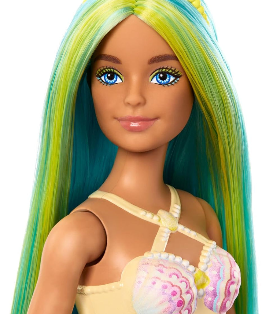 Barbie Mermaid Dolls with Colorful Hair, Tails and Headband Accessories