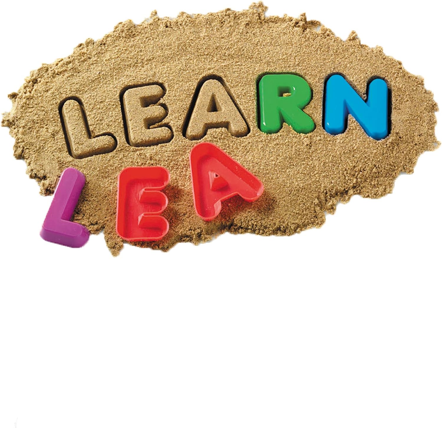 Learning Resources Sand Moulds, Uppercase Alphabet, Set of 26, Letter Recognition & Early Literacy Toy, Fine Motor Skills, Includes Mesh Storage Bag, Ages 3+