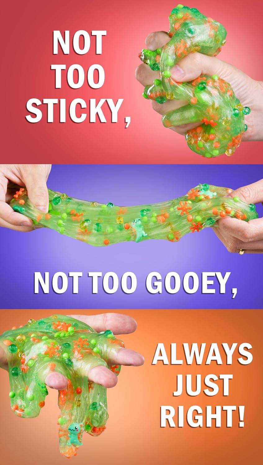 سحر سلايم كريزي آرون - ديناصور ديو، سلايم برائحة الموز مع سحر، غير سام، فائق المرونة واللين، لعبة فيدجيت مناسبة للأولاد والبنات من عمر 3 سنوات فما فوق