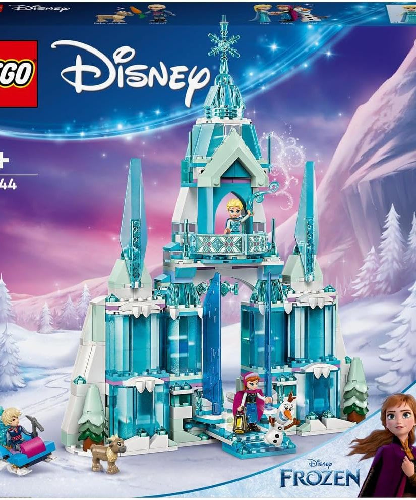 LEGO Disney Princess Frozen Elsa’s Ice Palace Building Toy Set 43244, Castle Playset with Elsa, Anna, Kristoff and Olaf Minidoll Figures, Creative Construction Gift for Kids, Girls and Boys Aged 6 Years+