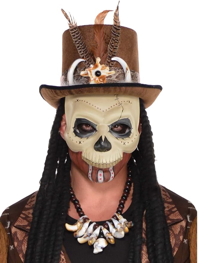 Amscan Mask Witch Doctor, White