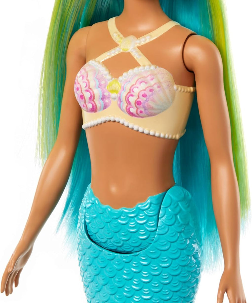 Barbie Mermaid Dolls with Colorful Hair, Tails and Headband Accessories