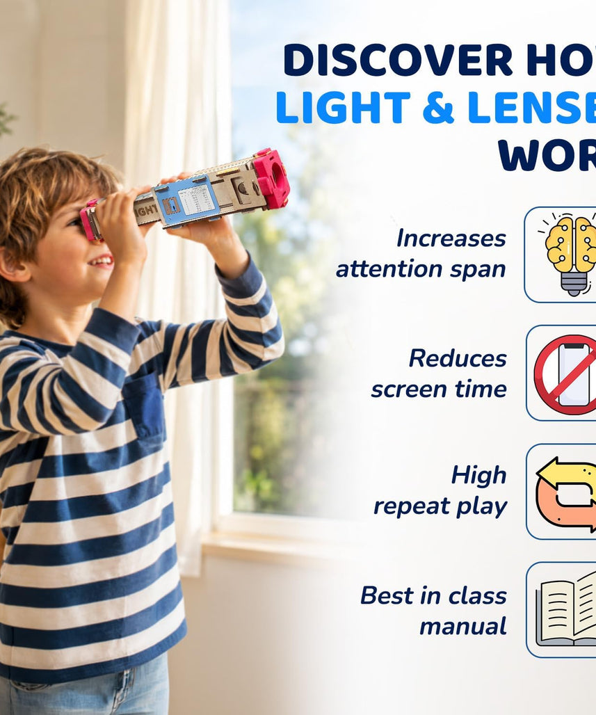 Smartivity Telescope Toy for Kids Age 8, 9, 10, 11, 12, 13, 14 Years Old | Measure Height & Distance | Birthday Gift for Boys & Girls | DIY Science Toys for Kids 8-14 Years