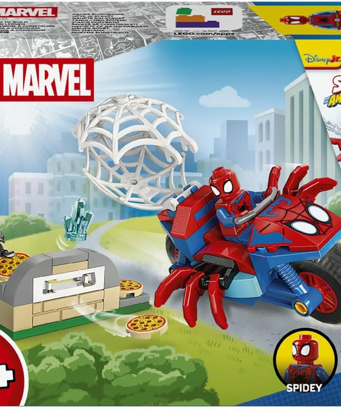 LEGO ǀ Marvel Spidey on his Motorcycle vs. Rhino - SuperHero Toy w/a Motorbike & 2 Minifigures - Gift for 4+ Year Old Boys and Fans of the Spidey and his Amazing Friends Show - 11206