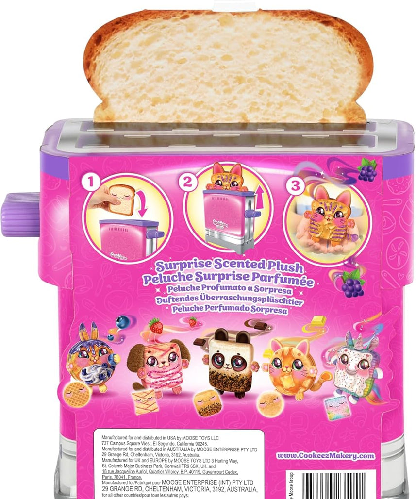 COOKEEZ MAKERY Toasty Treatz Toaster with Scented Plush, Styles Vary, Ages 5+