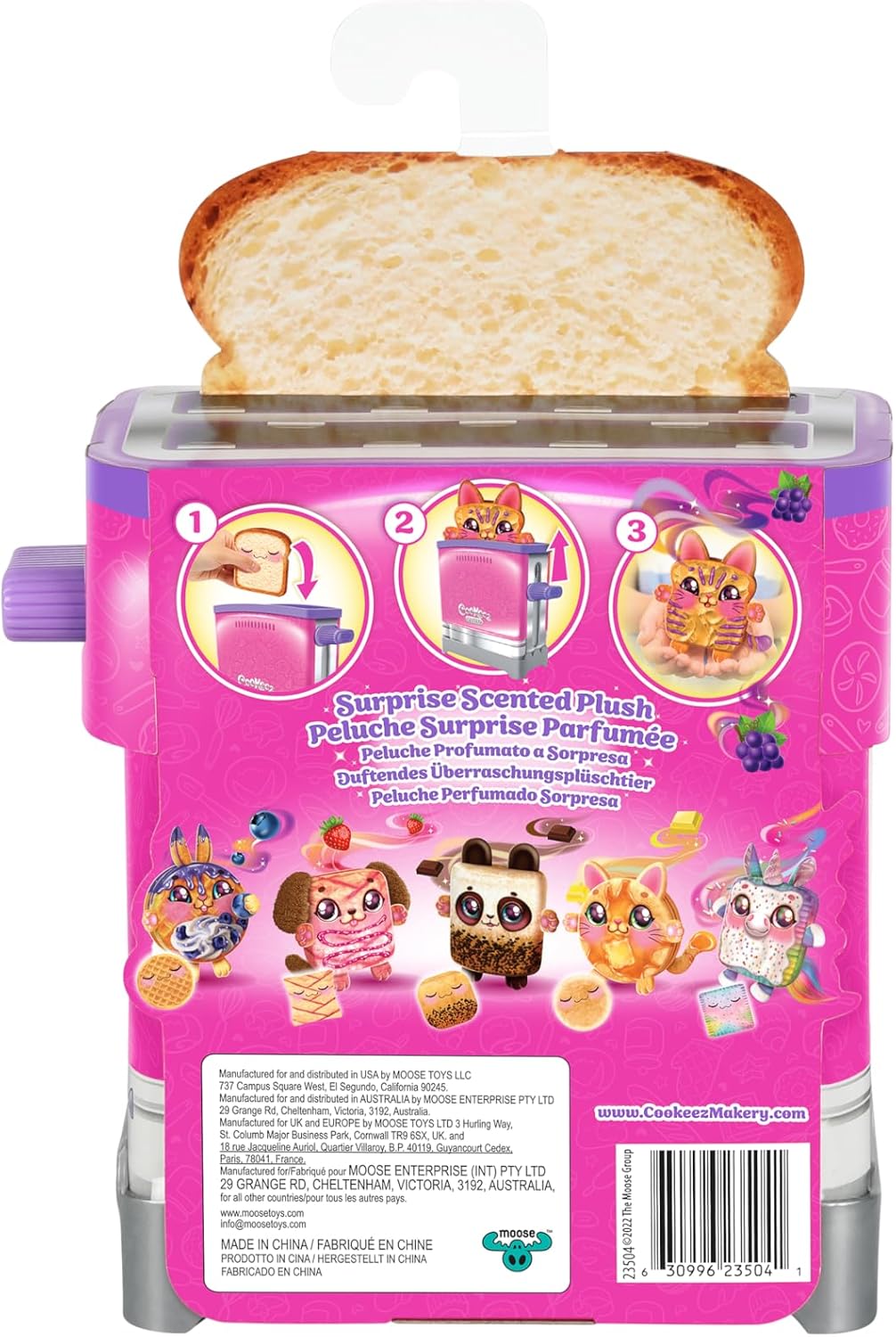 COOKEEZ MAKERY Toasty Treatz Toaster with Scented Plush, Styles Vary, Ages 5+