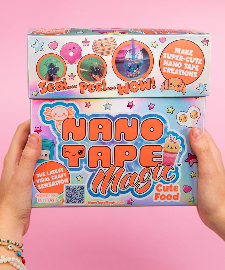 Nano Tape Magic Classic Kit Cute Food DIY Craft Set, Make Kawaii Squishies and Nano Tape Creations, Creative Arts & Crafts Kit for Kids, Ages 6+
