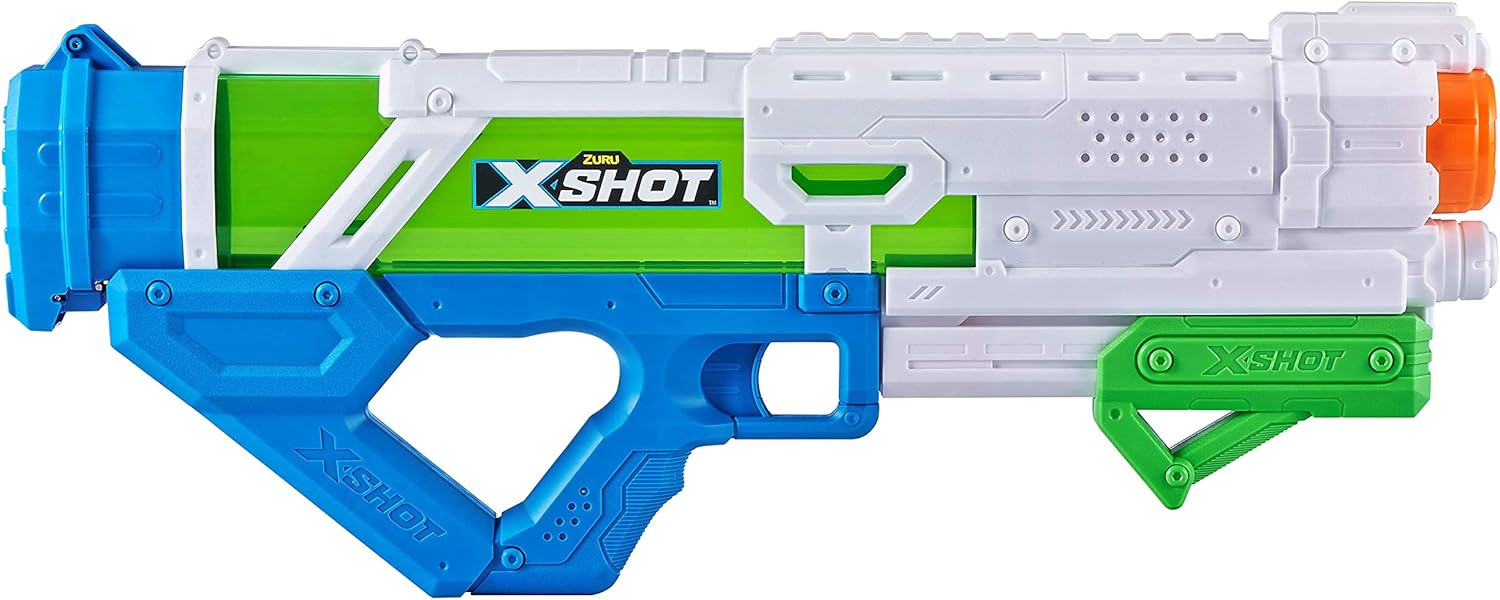 مسدس الماء السريع إكس شوت ووتر وورفير، مسدس الماء الصيفي المثالي، سعة 700 مل، مسافة انفجار 34 قدمًا / 10 أمتار، مناسب للأطفال والأولاد، مناسب للأنشطة الخارجية، والعطلات، واللعب في الفناء الخلفي