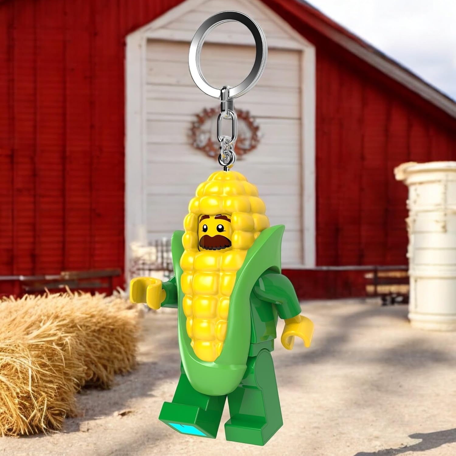 Lego Minifigures - Large 3 Inch Tall Figure Keychain Light - Corn Cob Guy (KE242H)