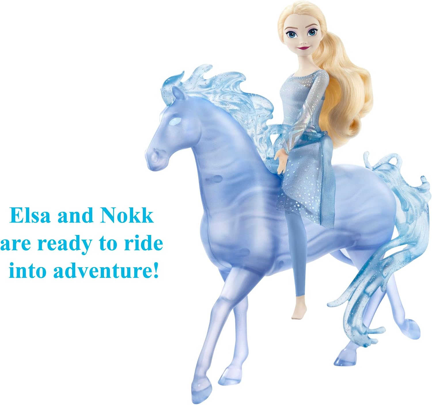 Disney Frozen Toys, Elsa Fashion Doll with Horse-Shaped Water Nokk Figure Inspired 2, HLW58