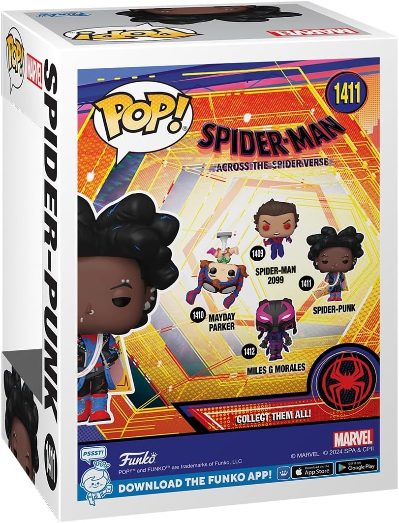 Funko Pop! Marvel: Spider-man Across the Spider-Verse - Spider-Punk - Unmasked - Collectable Vinyl Figure - Gift Idea - Official Merchandise - Toys for Kids & Adults - Movies Fans