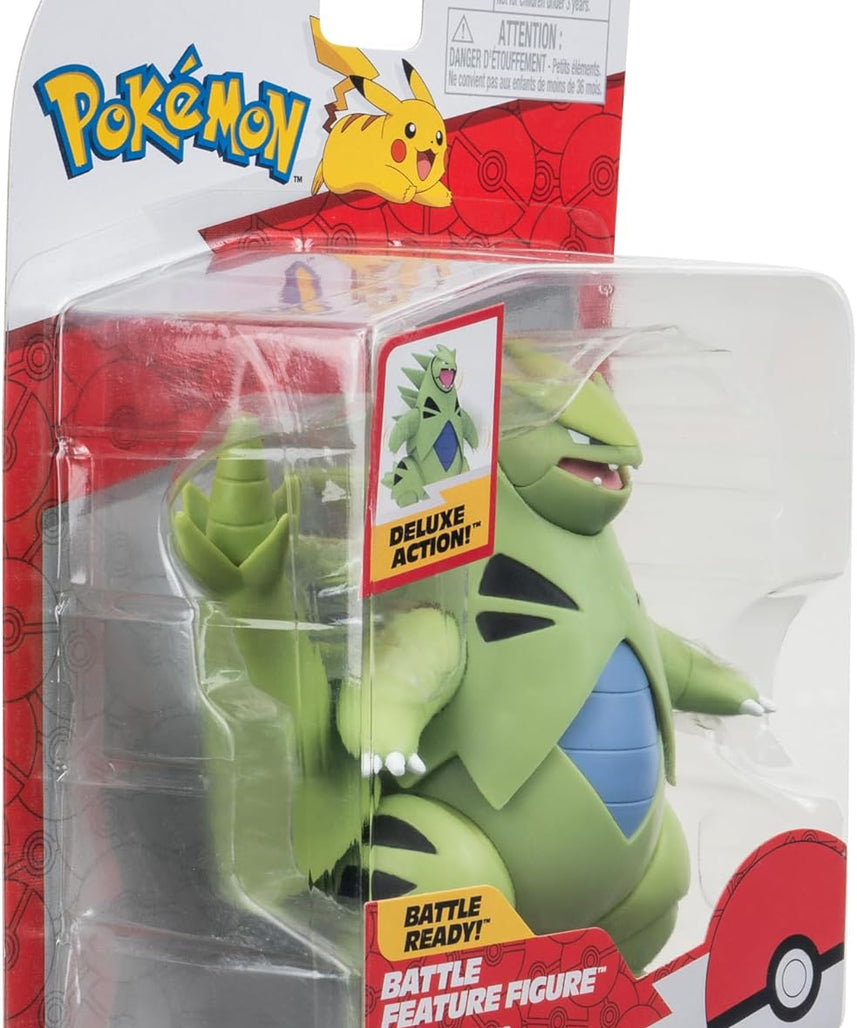 Pokemon Tyranitar 11 cm Figures, Detailed Official Figures, Deluxe Action, Battle Ready, Action Figurines, Collectibles, Display Toys for Boys, Battle Feature Figures