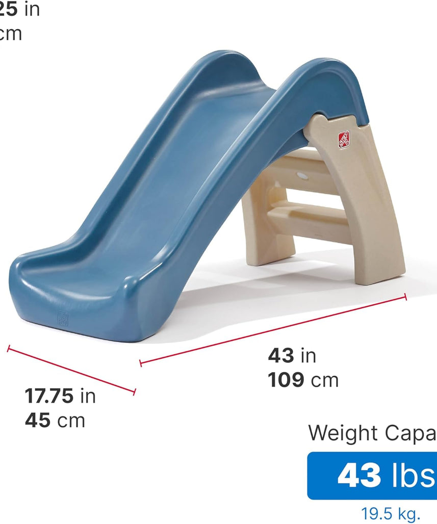 Step2 Play & Fold Jr. Slide, Folding Toddler Slide, Indoor & Outdoor Plastic Slide, Kids 1.5–4 Years