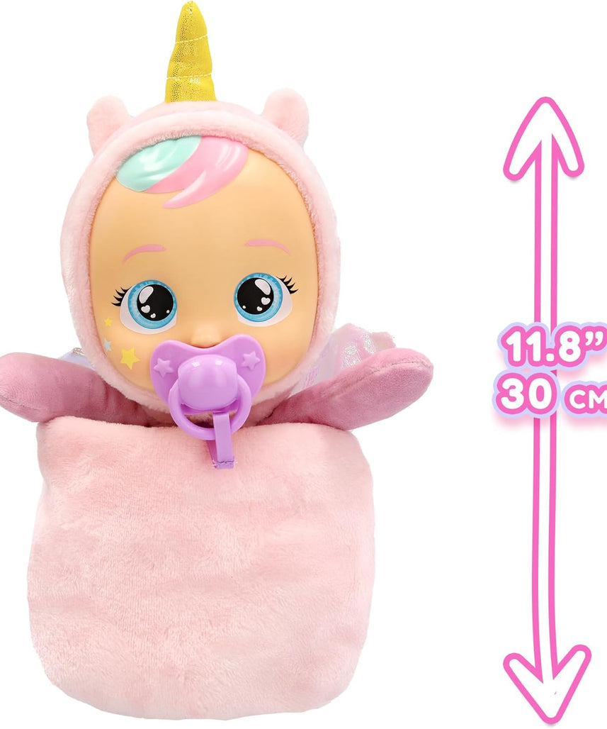 Cry Babies Goodnight Friends Luna and Poppy, 2 In 1, With Light up Wings, 5 Soothing Lullabies, Baby Doll, Pretend Play, Roleplay, 1 Years+