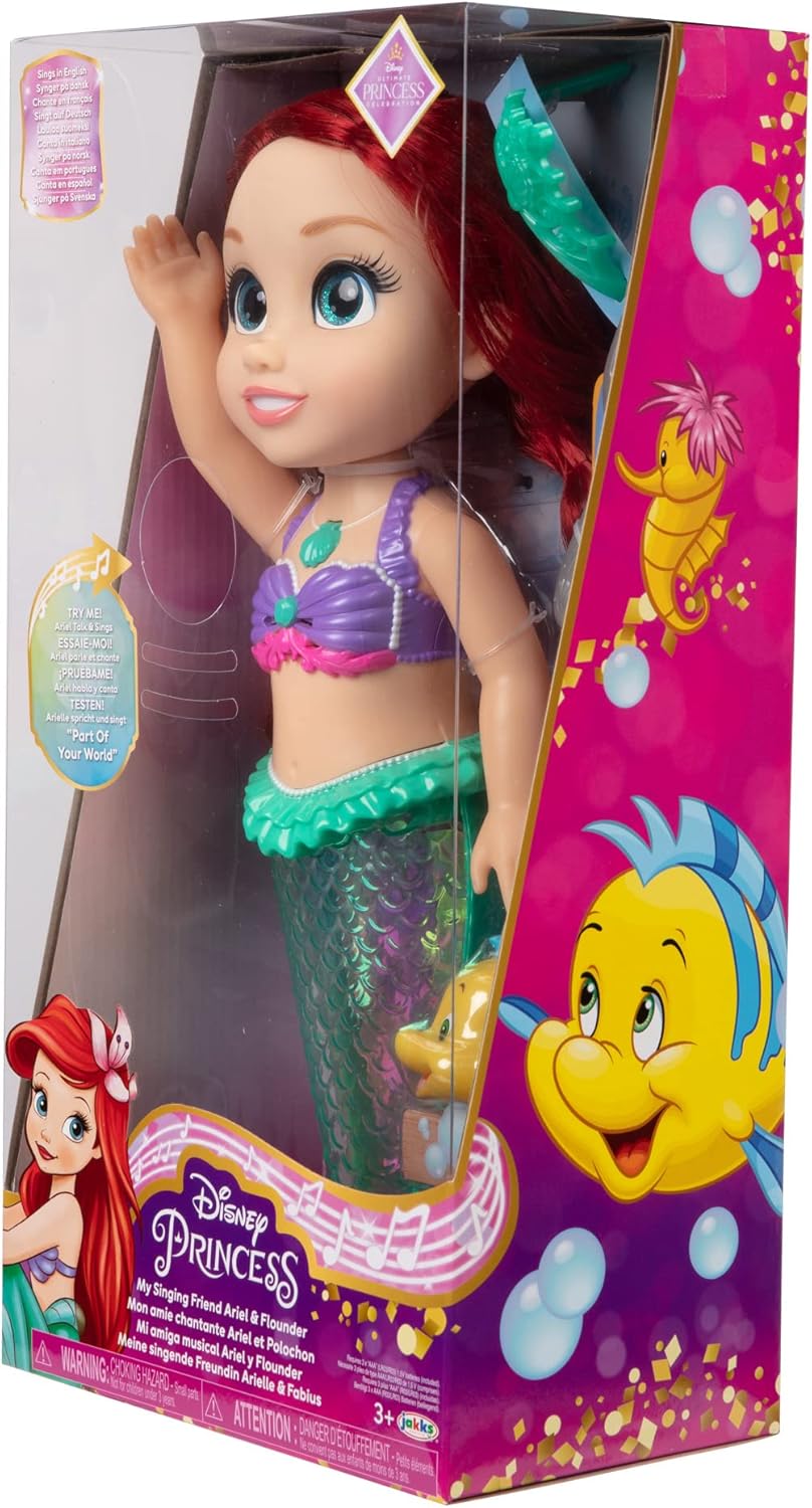 Disney Princess Doll Ariel Singing Friend 14-Inch