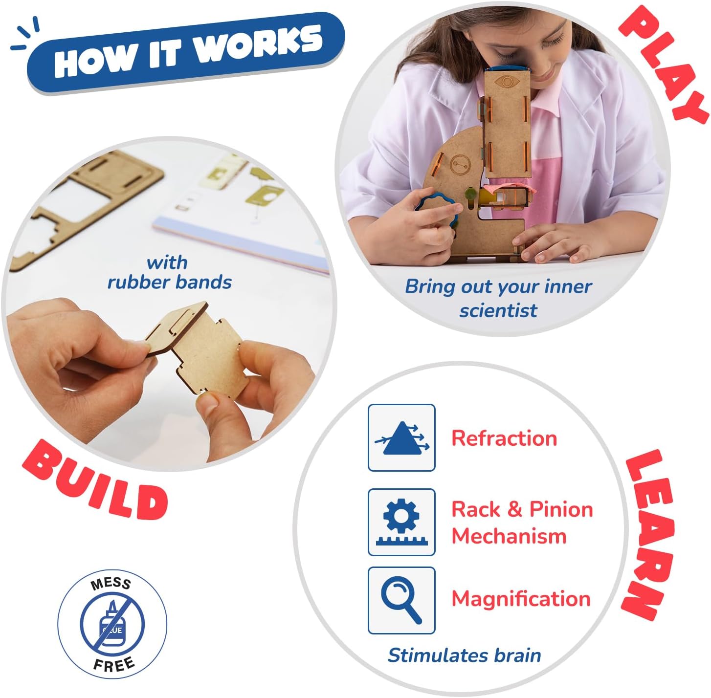 Smartivity DIY Microscope 100x Zoom Toy for Kids Age 8-10-12-14 Years Old | Birthday Gift for Boys & Girls | Science Toy for Kids 8-14 Years Old Students I STEM Sciene Kit